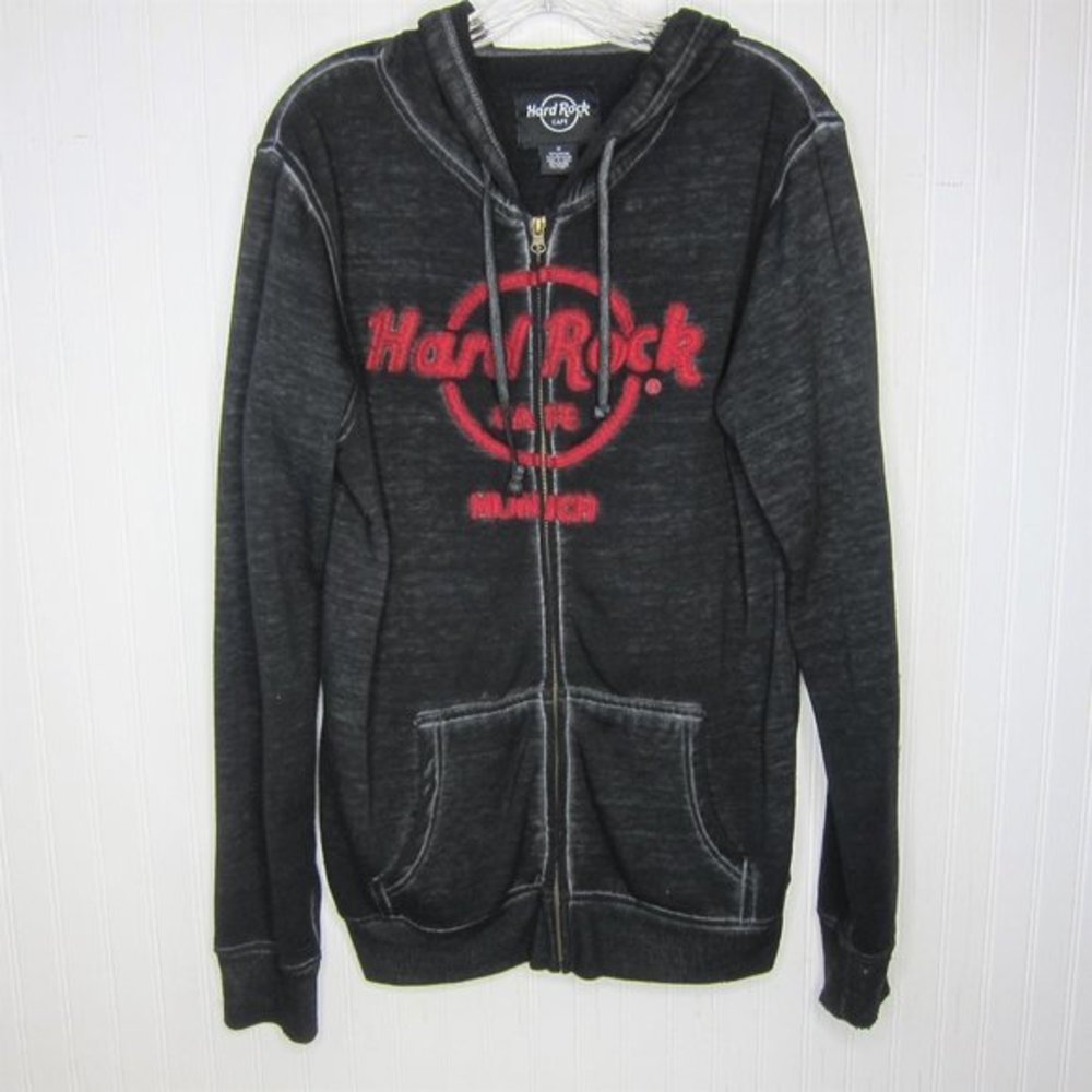 Hard Rock Cafe Zip Up Hoodie Size M